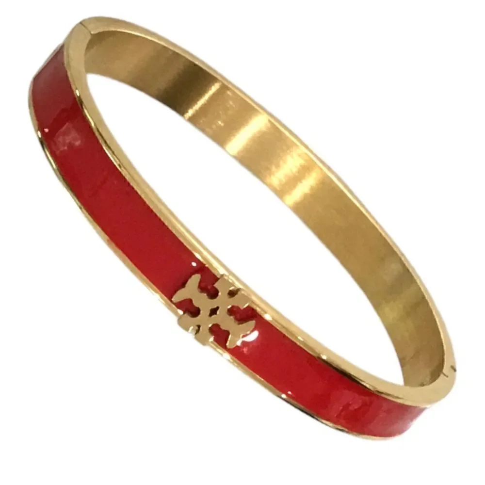 ENAMEL BRACELET GOLD/RED